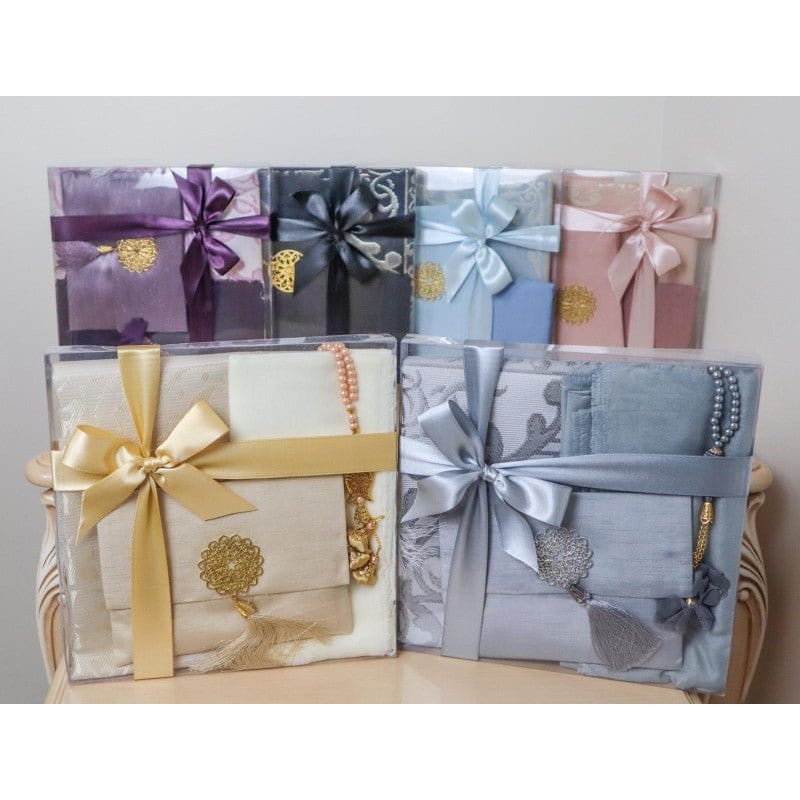 Coffret cadeau Femme Musulmane: (Partie du Coran + Tapis de prière + Chapelet) Librairie Al-imen Cadeaux Librairie Musulmane Al-imen