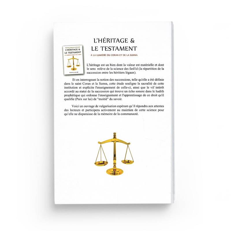 L'HÉRITAGE ET LE TESTAMENT - A LA LUMIÈRE DU CORAN ET DE LA SUNNA - TEMSAMANI ABDELHAMID - AL-IMEN Al-imen Livre > Islam > Fiqh (Droit et Jurisprudence) 9786144056400 Librairie Musulmane Al-imen