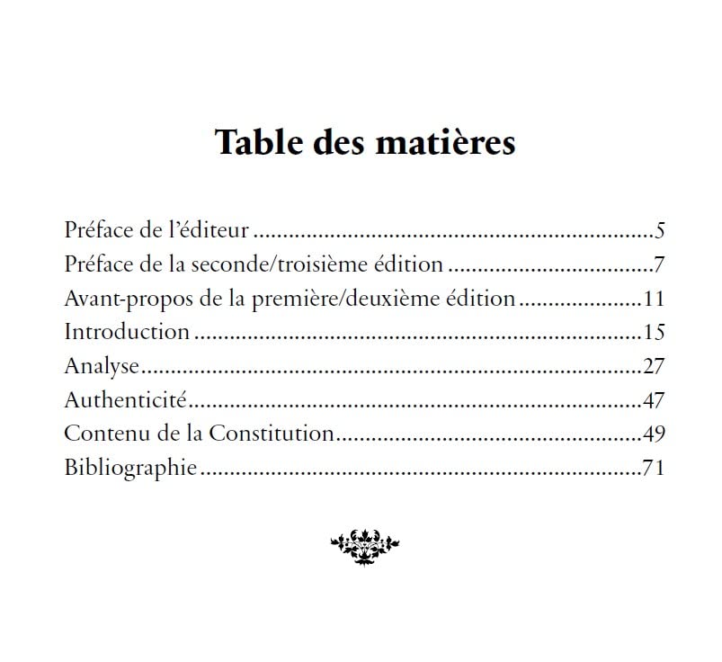 La Constitution de Médine - un document fondamental de l'époque du Prophète par Muhammad Hamidullah - Éditions Héritage - Table des Matières