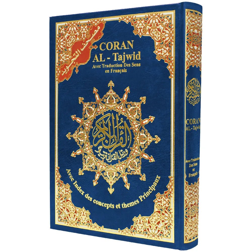 Coran Al - Tajwid (AR/FR) Index Des Concepts Et Themes 17x24cm Bleu Al - imen