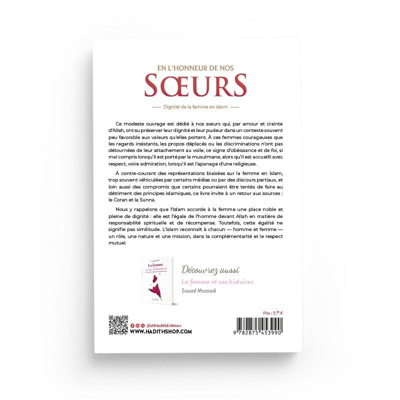 En l’honneur de nos sœurs – Dignité de la femme en Islam par Rachid Maach Al-Hadîth Livre Islam Femme 9782875453990 Librairie Musulmane Al-imen