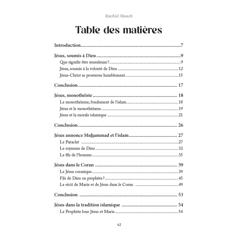 Jésus est-il musulman ? Par Rachid Maach Al-Hadîth Livre > Islam 9782875453655 Librairie Musulmane Al-imen
