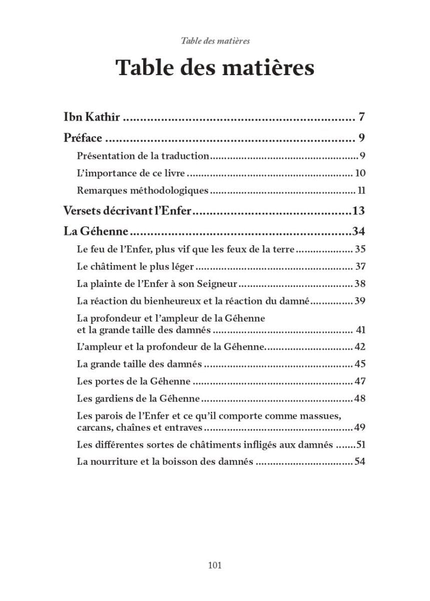 La description authentique de l'Enfer & ses supplices par Ibn Kathîr Al-Hadîth Livre > Islam 9782875453839 Librairie Musulmane Al-imen