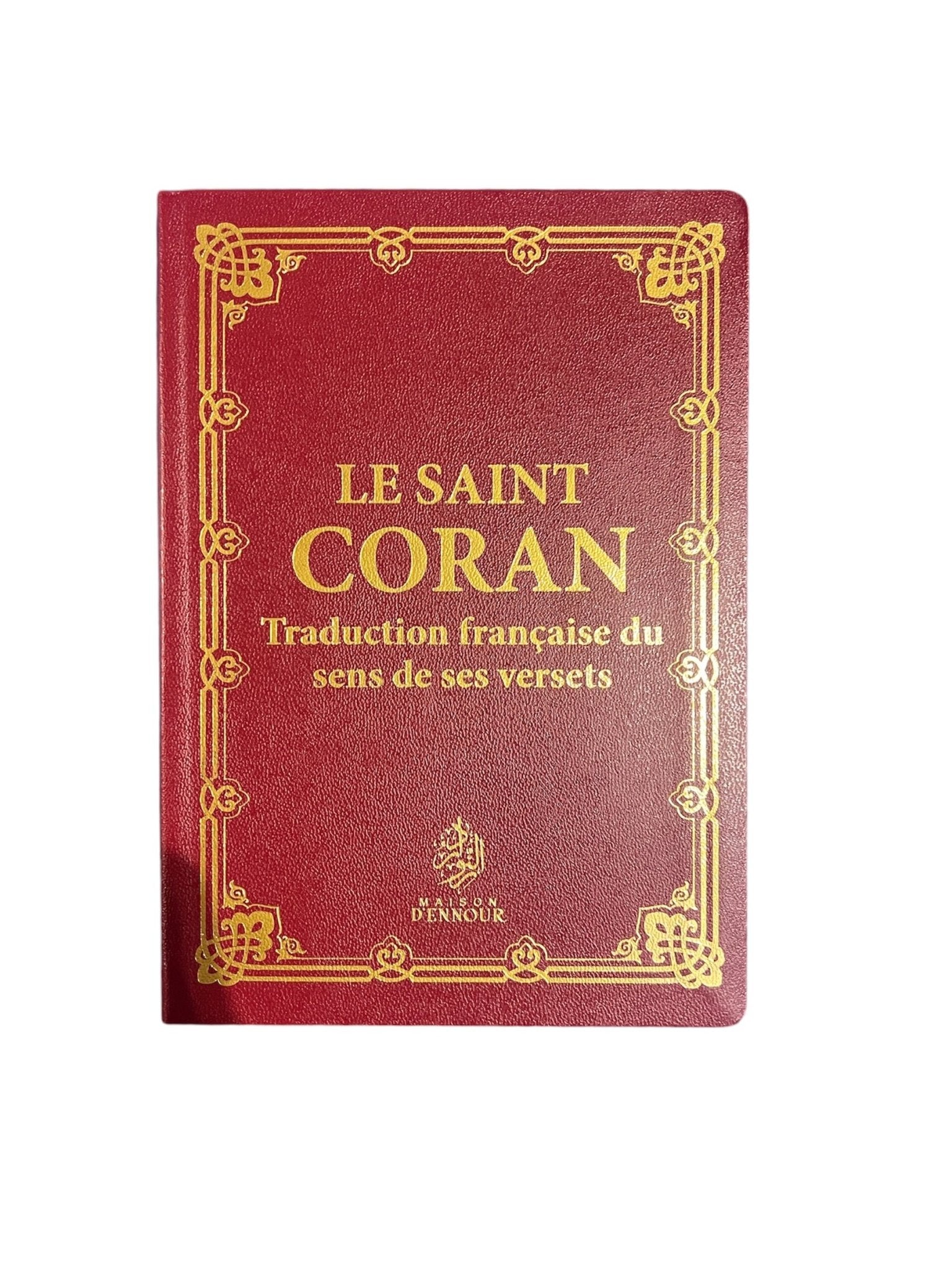 Le Coran traduction française du sens de ses versets (FR) Maison Ennour 14x20cm Rouge Al - imen