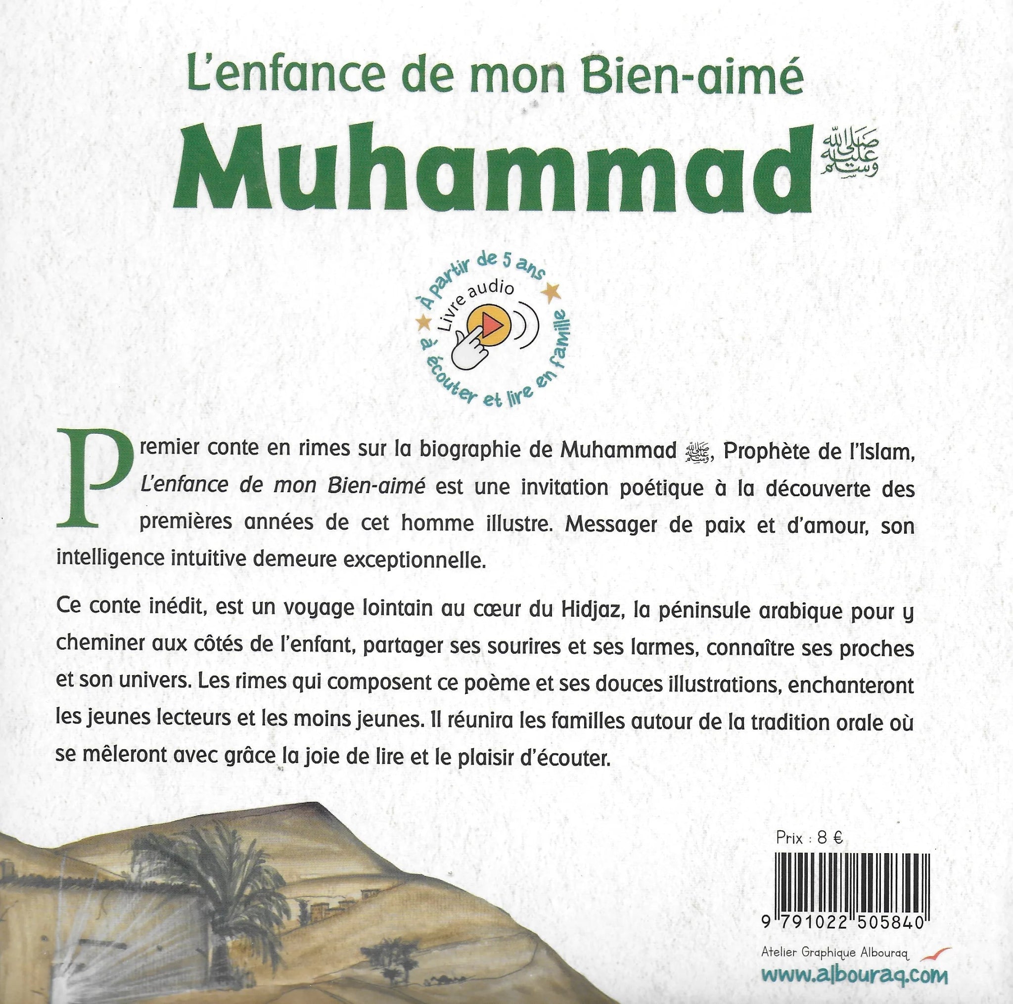 L’enfance de mon Bien - aimé Muhammad par Lynda Louannoughi - Livres par édition par Al Bouraq disponible chez Al - imen