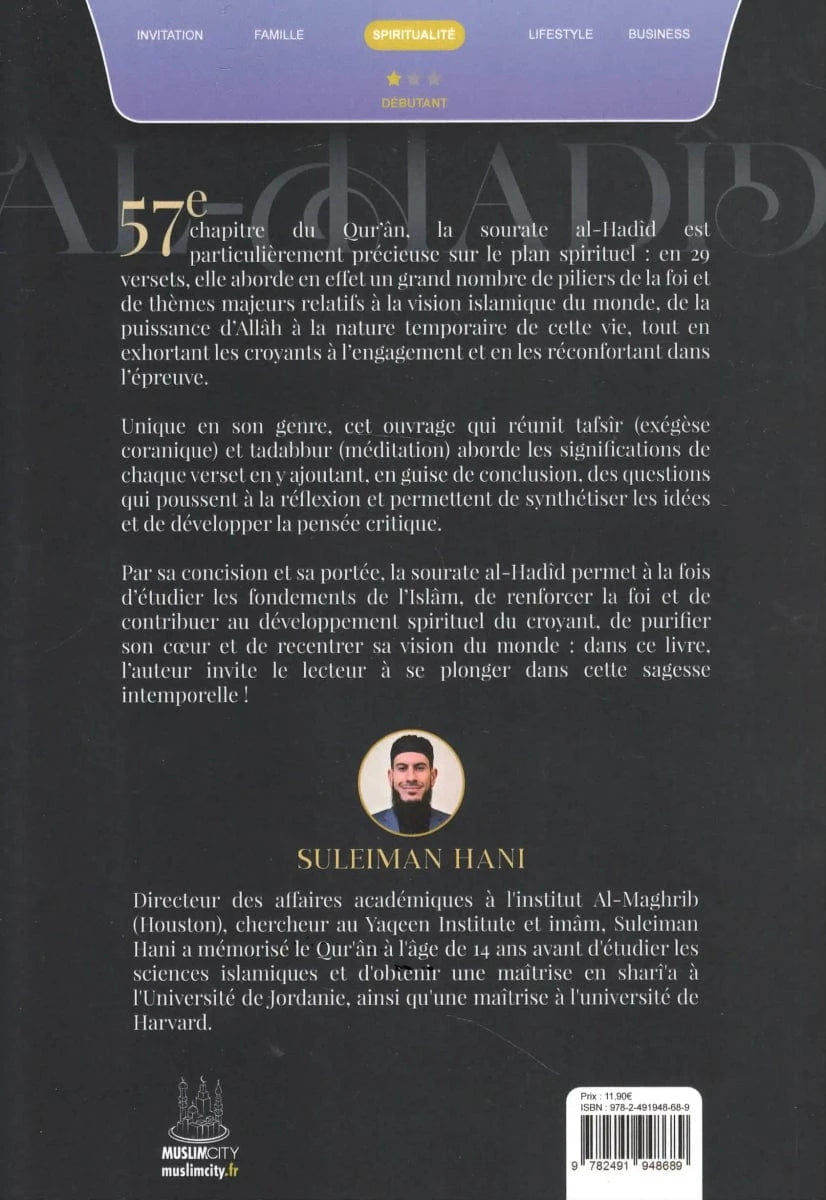 Les leçons de la sourate Al-Hadîd - Suleiman Hani MuslimCity Livre > Islam 9782491948689 Librairie Musulmane Al-imen