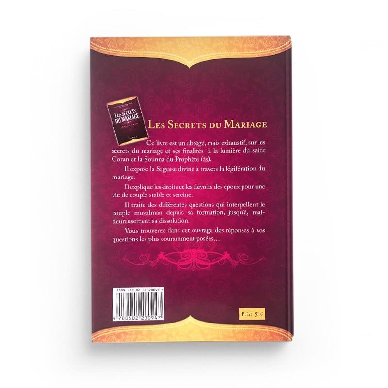 LES SECRETS DU MARIAGE - CHEYKH 'OUTHMAN AL HOUWAYMIDI - EDITIONS AL-IMEN Al-imen Livre Islam Mariage 9780602200947 Librairie Musulmane Al-imen