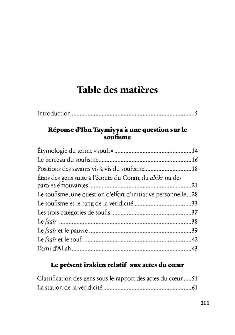 Les voies du cheminement spirituel par Ibn Taymiyyah Al-Bayyinah Livre > Islam 9782902526147 Librairie Musulmane Al-imen