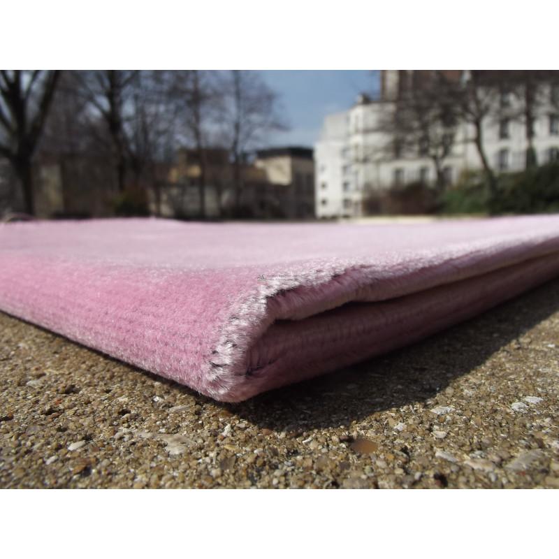 Tapis de Prière Velours Luxe couleur unie - ROSE PASTEL Al - imen