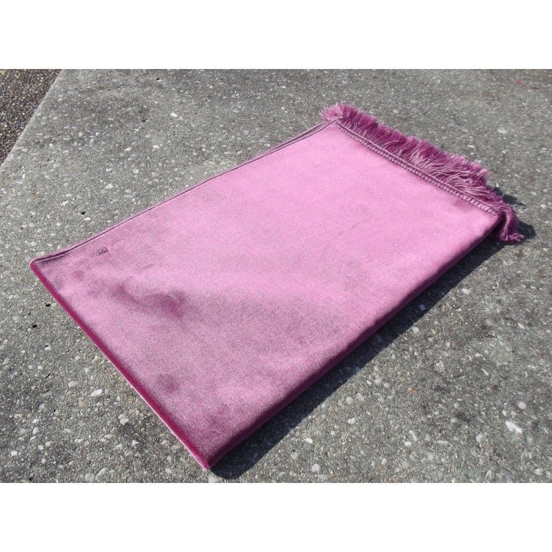 Tapis De Prière Velours Luxe Couleur Unie - ROSE TAMATIA / CH1 - 0766 disponible chez Al - imen