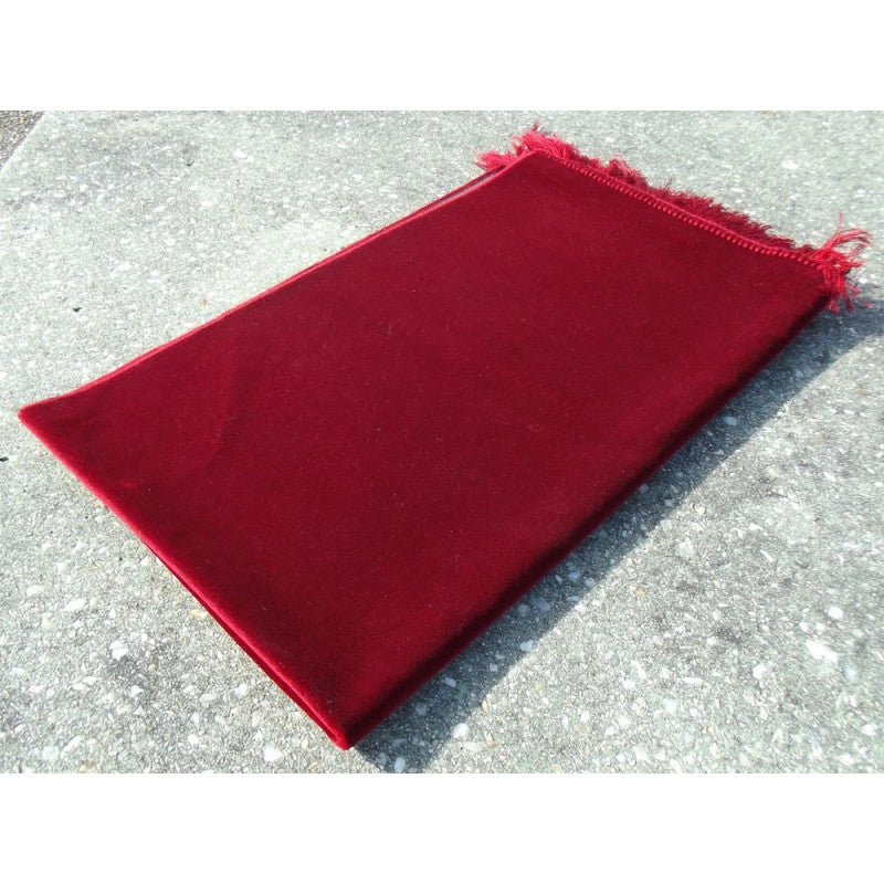 Tapis De Prière Velours Luxe Couleur Unie - ROUGE ESPAGNE Al - imen