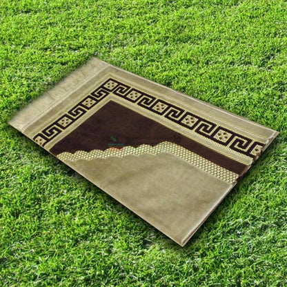 Tapis prière velours luxe - couleur marron argile Al - imen