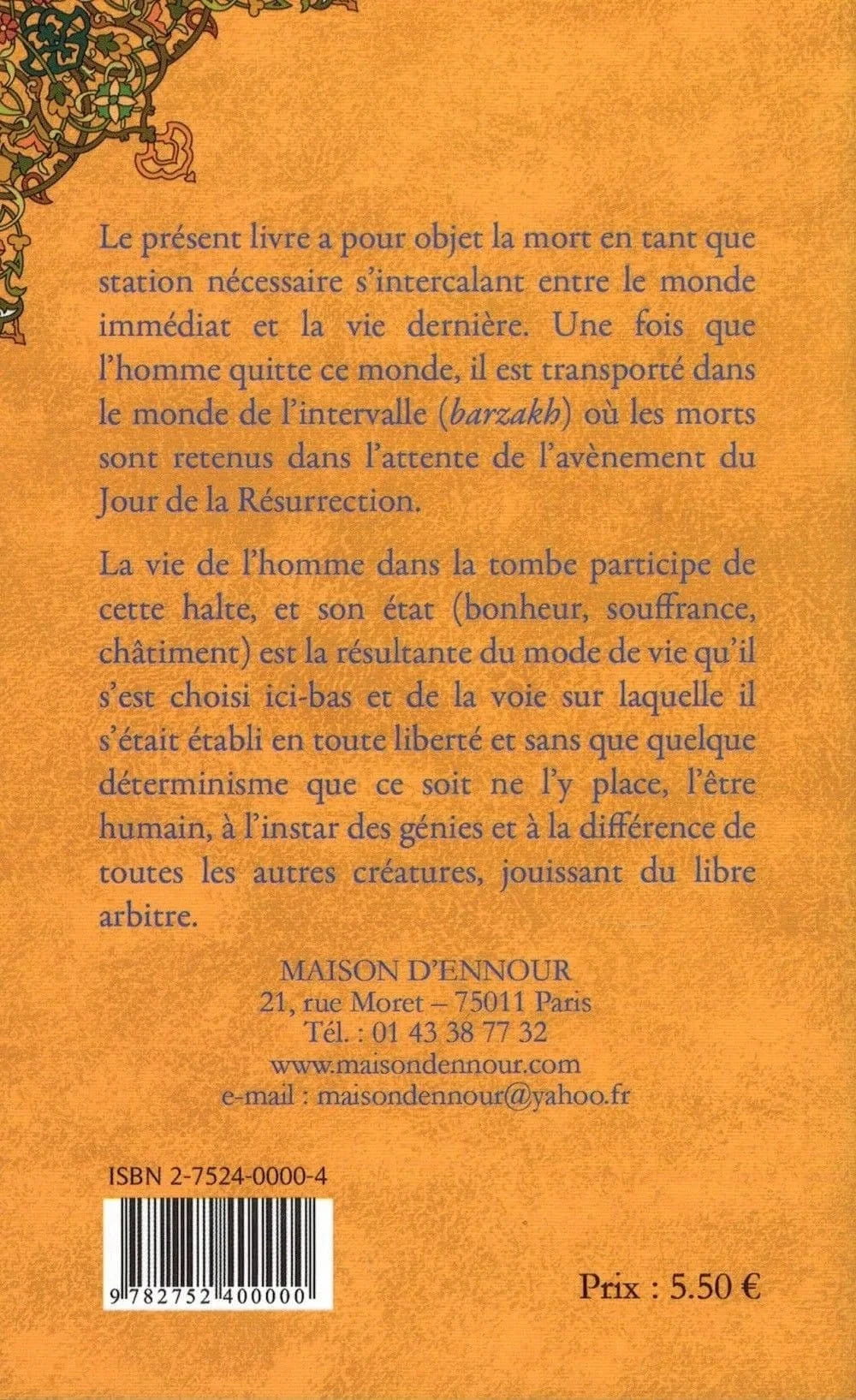 Voyage à l’intérieur de la tombe - Muhammas As-Sayim - Maison d'Ennour Maison d'Ennour Livre > Islam > Tawhid / Aqidah (Croyance) 9782752400000 Librairie Musulmane Al-imen